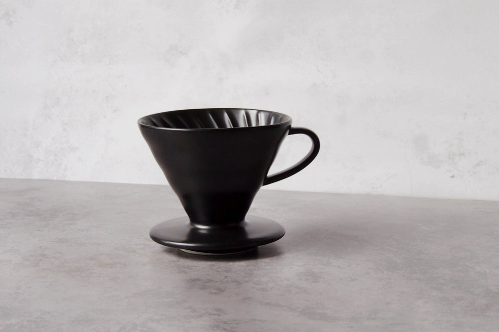 Black Ceramic V60 Coffee Dripper (Size 2)