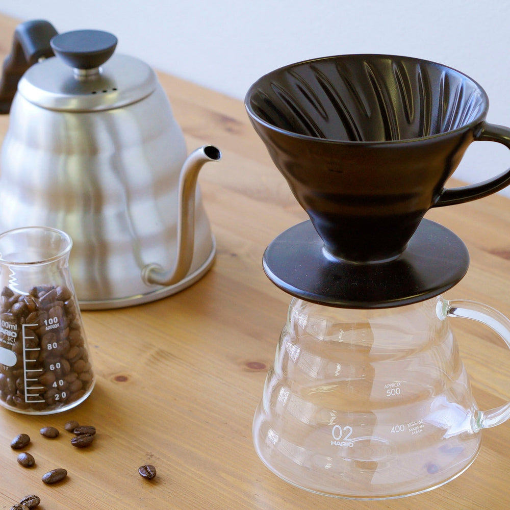 Black Ceramic V60 Coffee Dripper (Size 2)